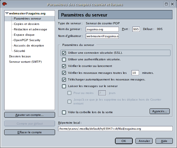 Connexion securisee